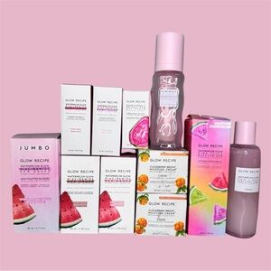 Huge Glow Recipe Bundle Dew Drops Blush Hue Drops Moisturizers New